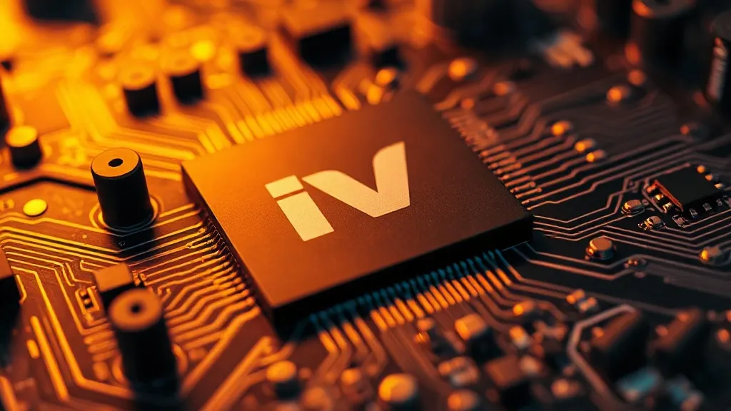 Detailed macro photography of a high-tech silicon microchip